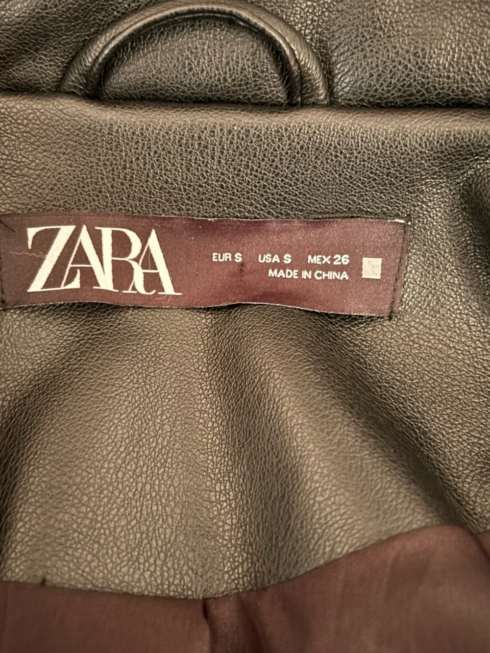 Zara Brown Leather Button-Front Jacket - Picture 15 of 15